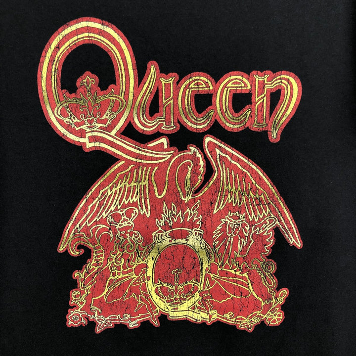 QUEEN Band T-shirt, Men's M size cotton black type Vintage Second Hand