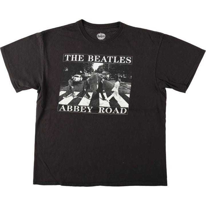THE BEATLES Band T-shirt, Band T, Men's XL size cotton black type Vintage Second Hand