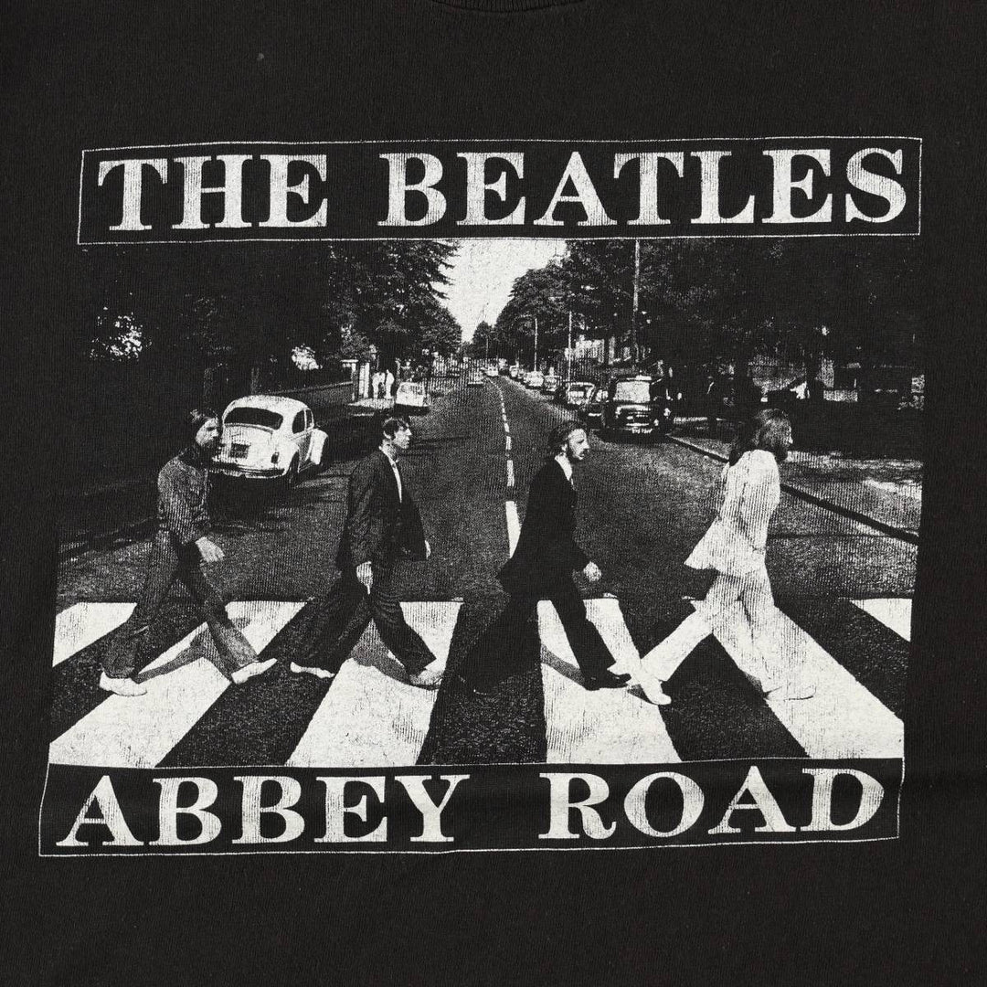 THE BEATLES Band T-shirt, Band T, Men's XL size cotton black type Vintage Second Hand