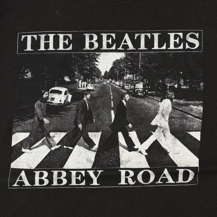 THE BEATLES Band T-shirt, Band T, Men's XL size cotton black type Vintage Second Hand