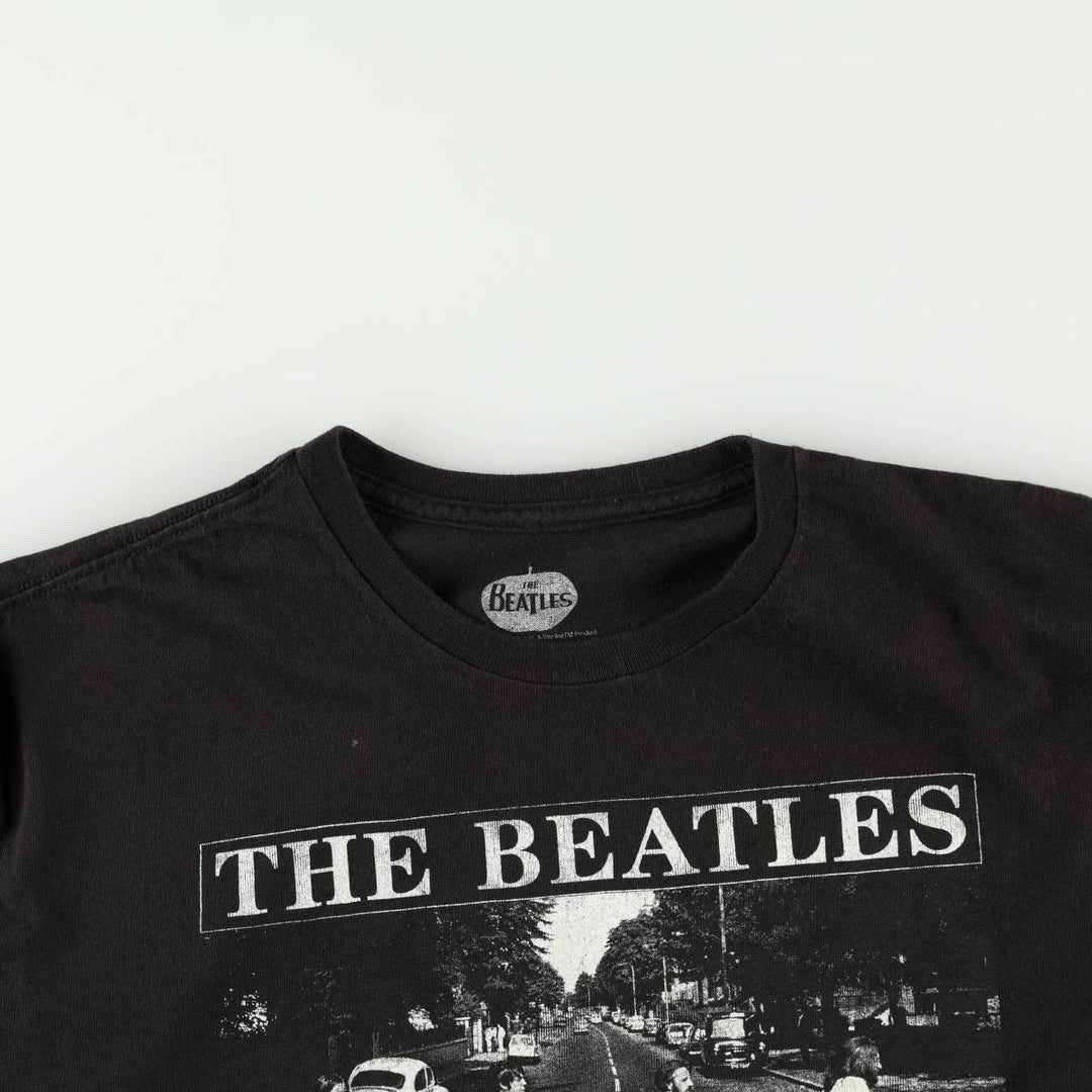 THE BEATLES Band T-shirt, Band T, Men's XL size cotton black type Vintage Second Hand