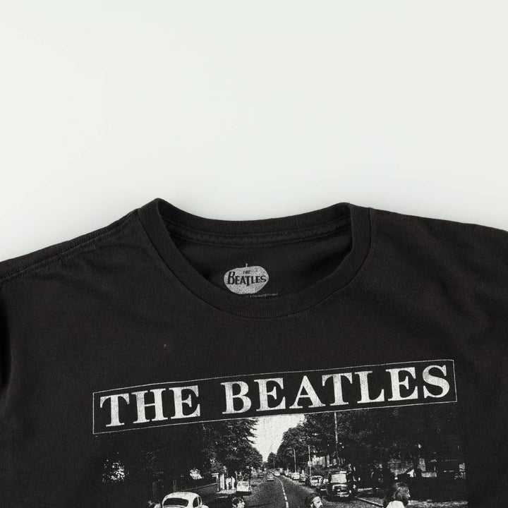 THE BEATLES Band T-shirt, Band T, Men's XL size cotton black type Vintage Second Hand