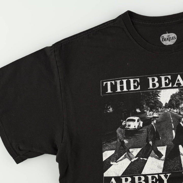 THE BEATLES Band T-shirt, Band T, Men's XL size cotton black type Vintage Second Hand