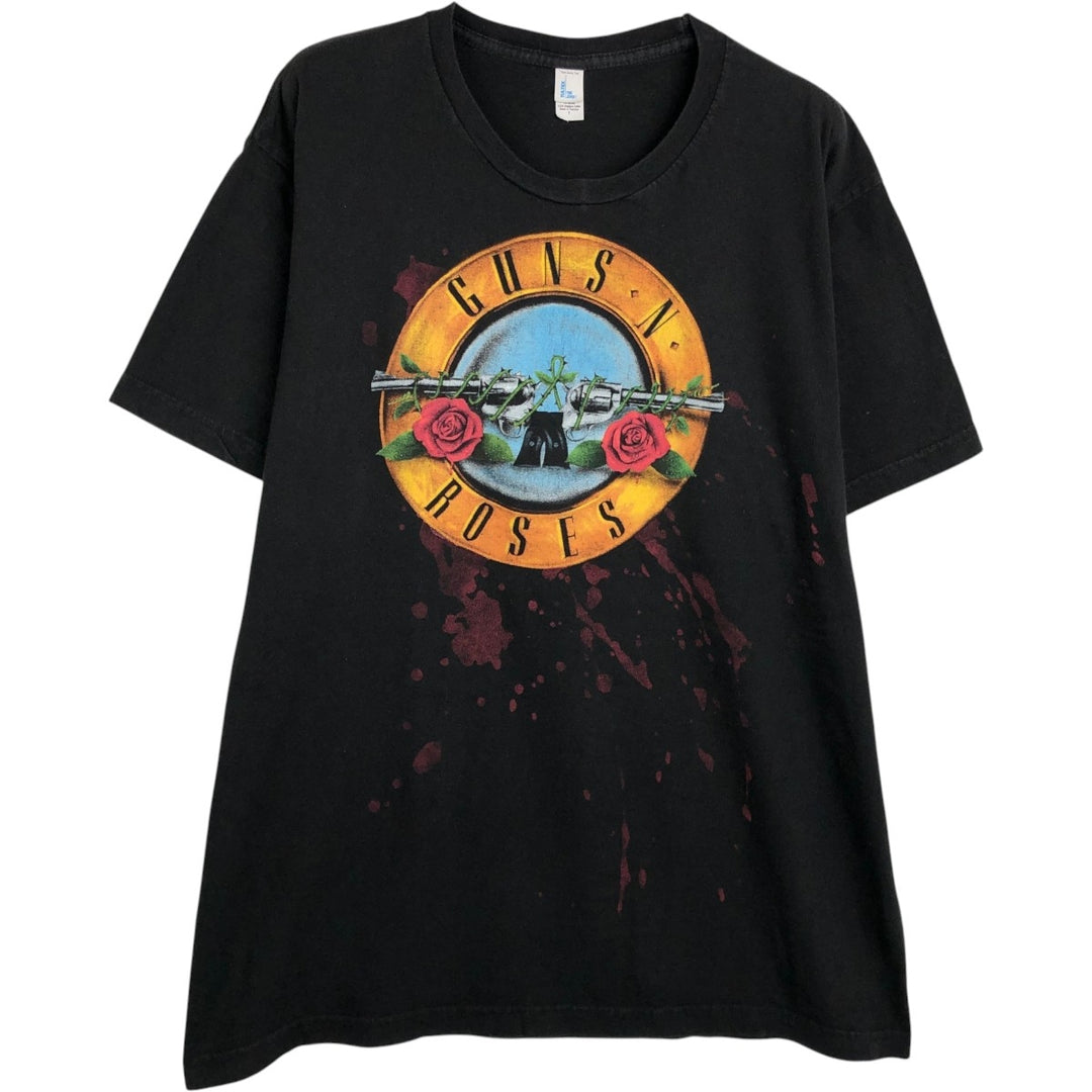 TULTEX GUNS N' ROSES Band T-Shirt (Men's Size L) cotton black type Vintage Second Hand
