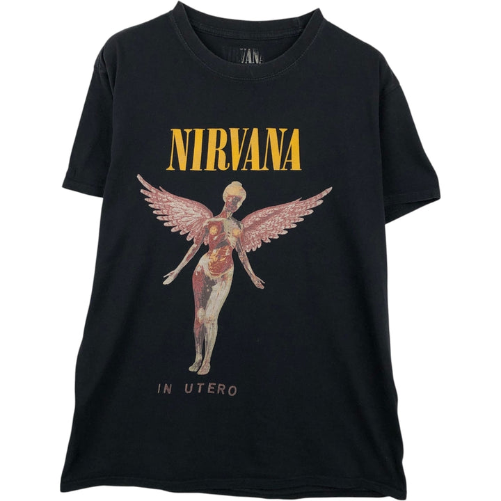 NIRVANA Nirvana Band T-shirt, Band T, Men's S size cotton black type Vintage Second Hand