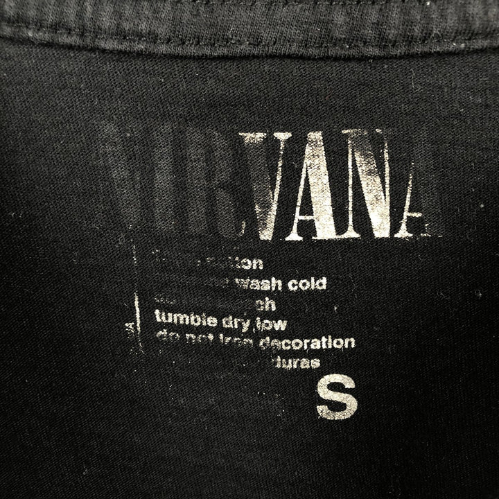 NIRVANA Nirvana Band T-shirt, Band T, Men's S size cotton black type Vintage Second Hand