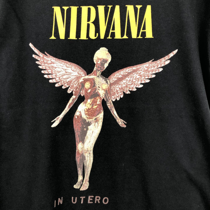 NIRVANA Nirvana Band T-shirt, Band T, Men's S size cotton black type Vintage Second Hand