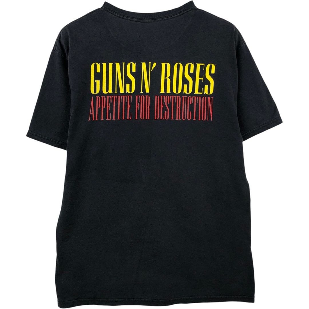 Guns N' Roses Skull Pattern Shirt (Men's Size M) unclear black type Vintage Second Hand