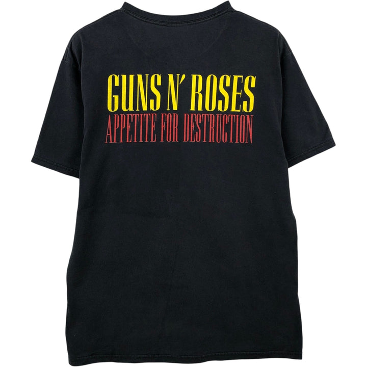 Guns N' Roses Skull Pattern Shirt (Men's Size M) unclear black type Vintage Second Hand