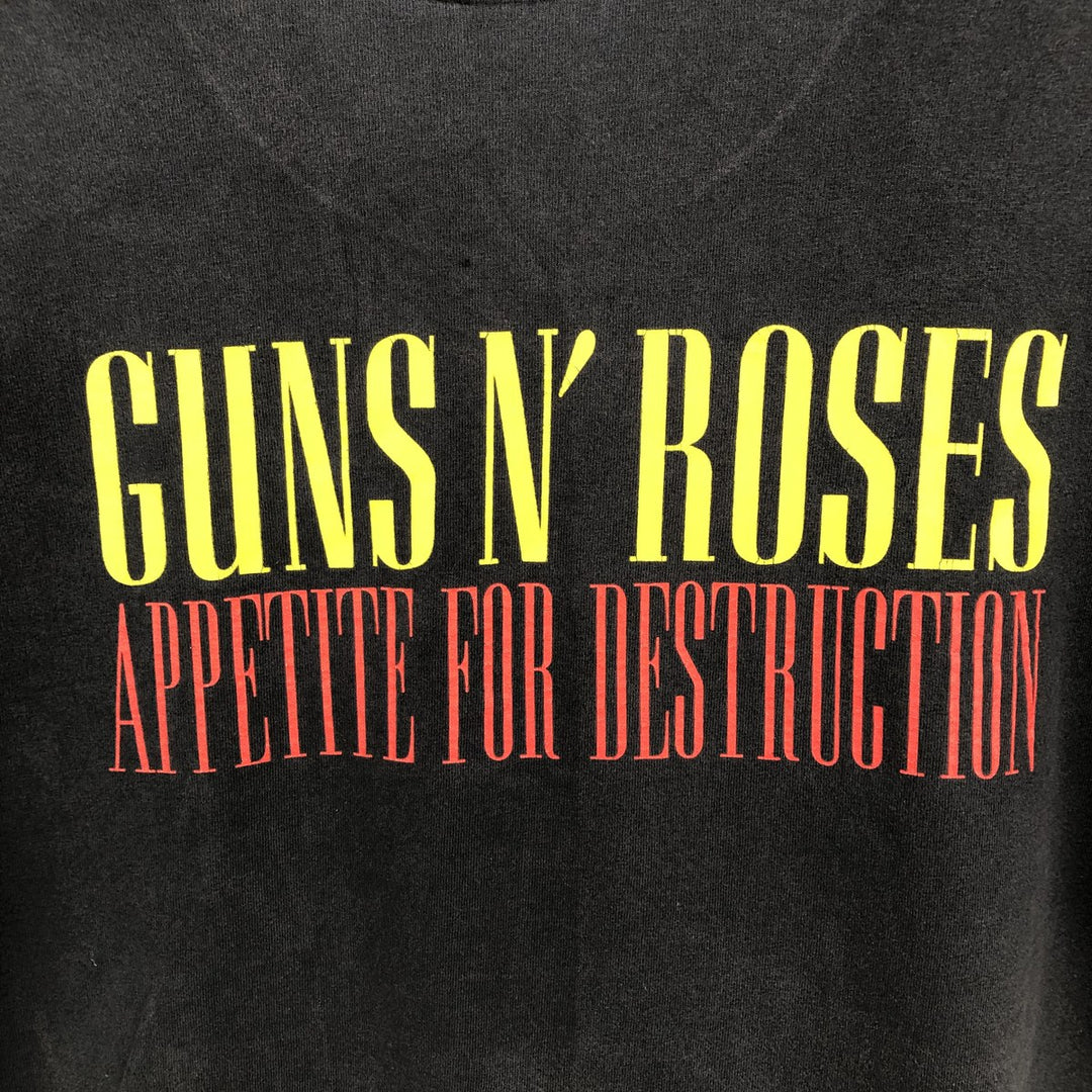Guns N' Roses Skull Pattern Shirt (Men's Size M) unclear black type Vintage Second Hand