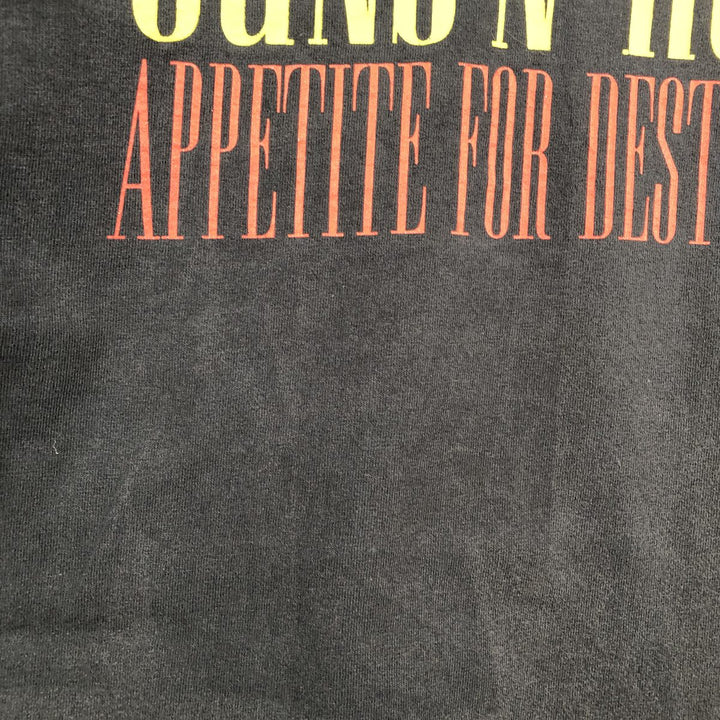 Guns N' Roses Skull Pattern Shirt (Men's Size M) unclear black type Vintage Second Hand