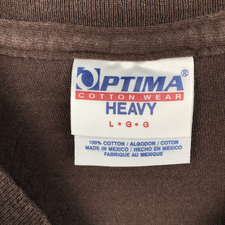 Optima Metallica Band T-Shirt (Men's Size L) cotton brown type Vintage Second Hand