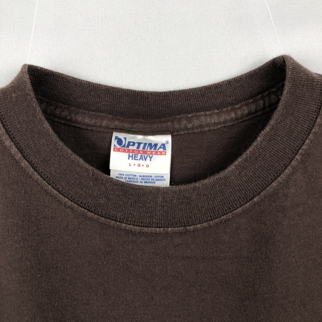 Optima Metallica Band T-Shirt (Men's Size L) cotton brown type Vintage Second Hand