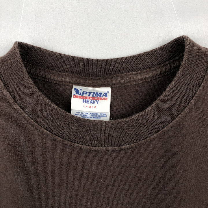 Optima Metallica Band T-Shirt (Men's Size L) cotton brown type Vintage Second Hand