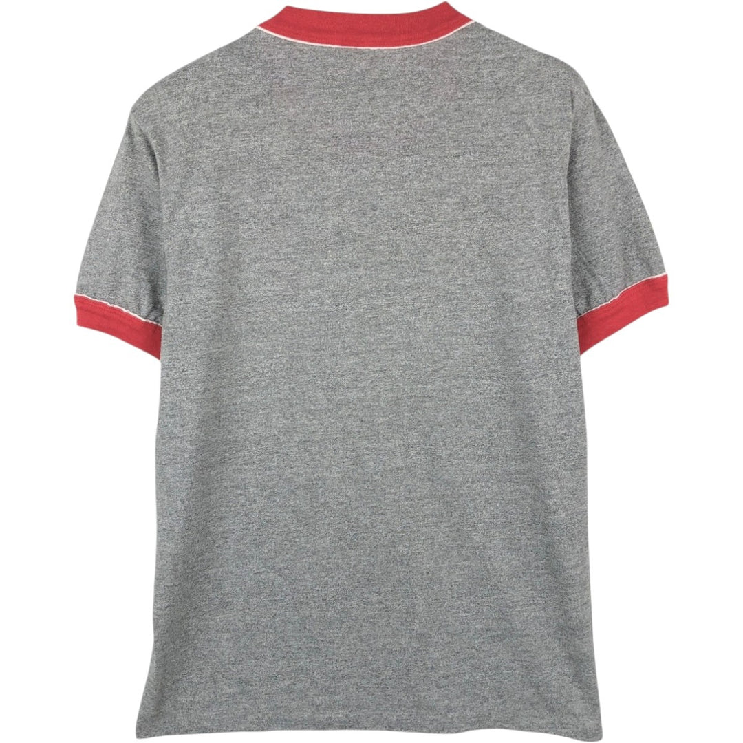 Sportswear Ringer T-Shirt, Made in USA, Men's Size L (approx.), Vintage polyester gray type Vintage Second Hand