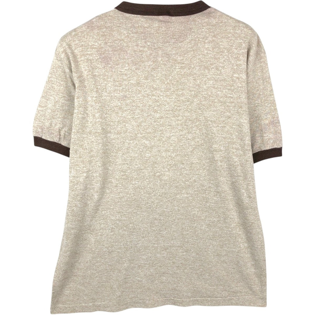 90'S Sportswear Ringer T-Shirt, Made in USA, Men's Size L (Equivalent), Vintage polyester brown type Vintage Second Hand