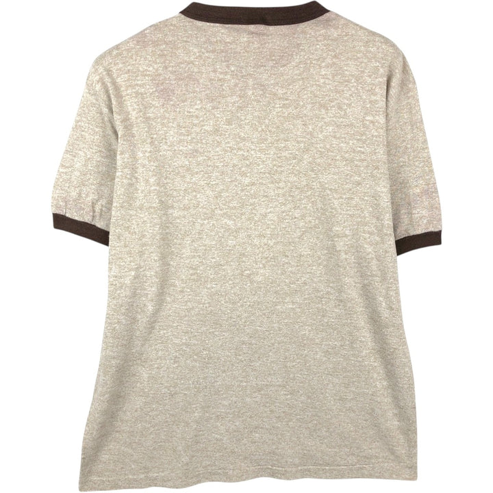 90'S Sportswear Ringer T-Shirt, Made in USA, Men's Size L (Equivalent), Vintage polyester brown type Vintage Second Hand