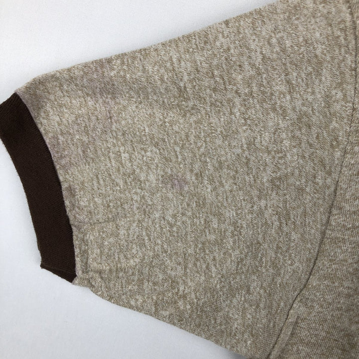90'S Sportswear Ringer T-Shirt, Made in USA, Men's Size L (Equivalent), Vintage polyester brown type Vintage Second Hand
