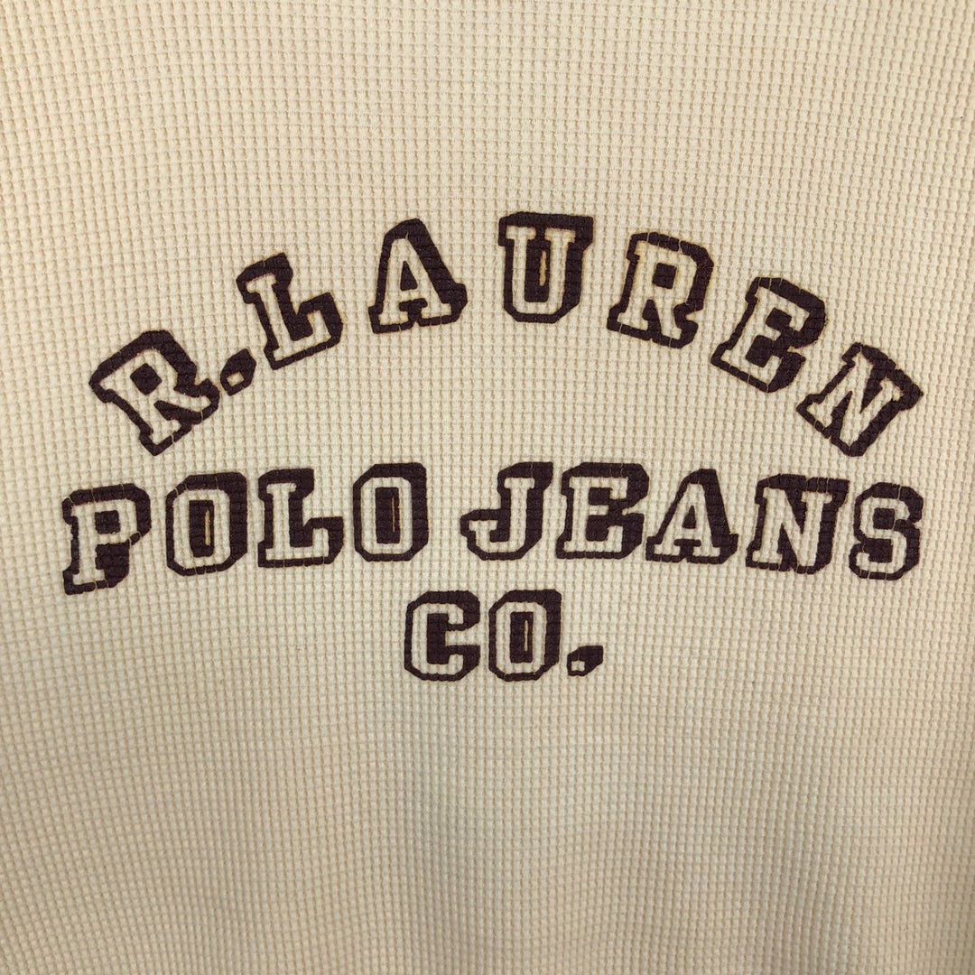 90'S Ralph Lauren POLO JEANS COMPANY Ringer T-shirt, Men's Size L (approx.), Vintage cotton pale white type Vintage Second Hand