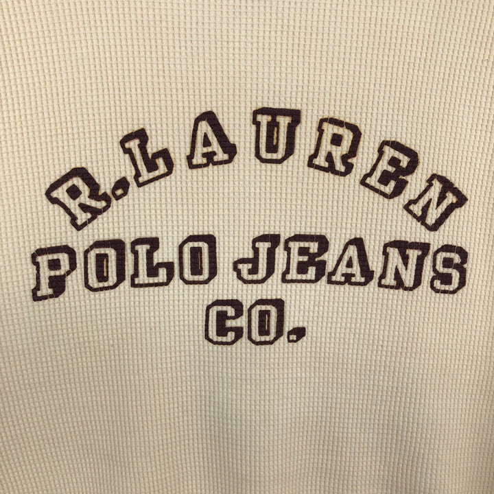 90'S Ralph Lauren POLO JEANS COMPANY Ringer T-shirt, Men's Size L (approx.), Vintage cotton pale white type Vintage Second Hand
