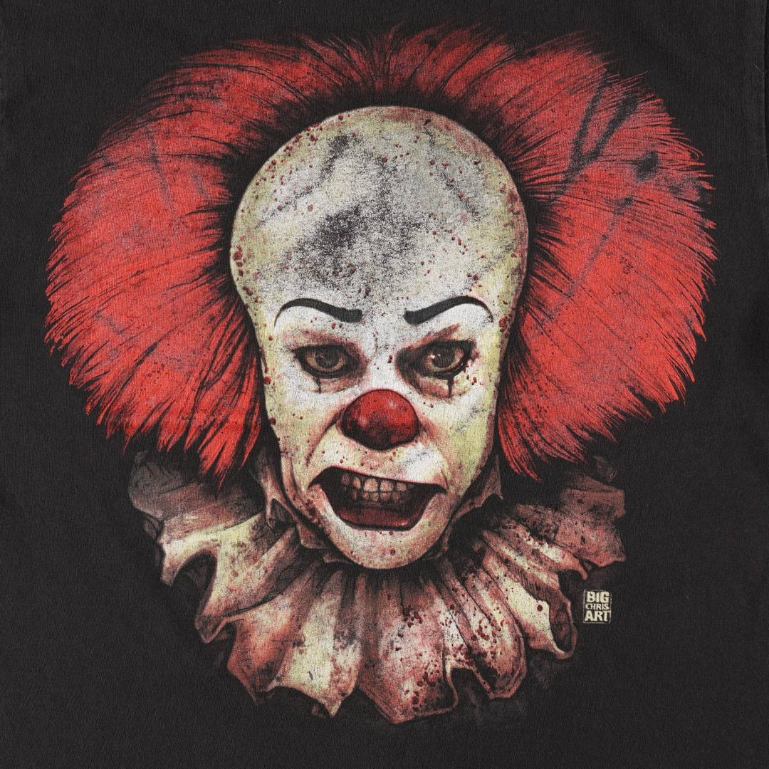 IT (It) Print Movie T-Shirt, Men's Size L unclear black type Vintage Second Hand