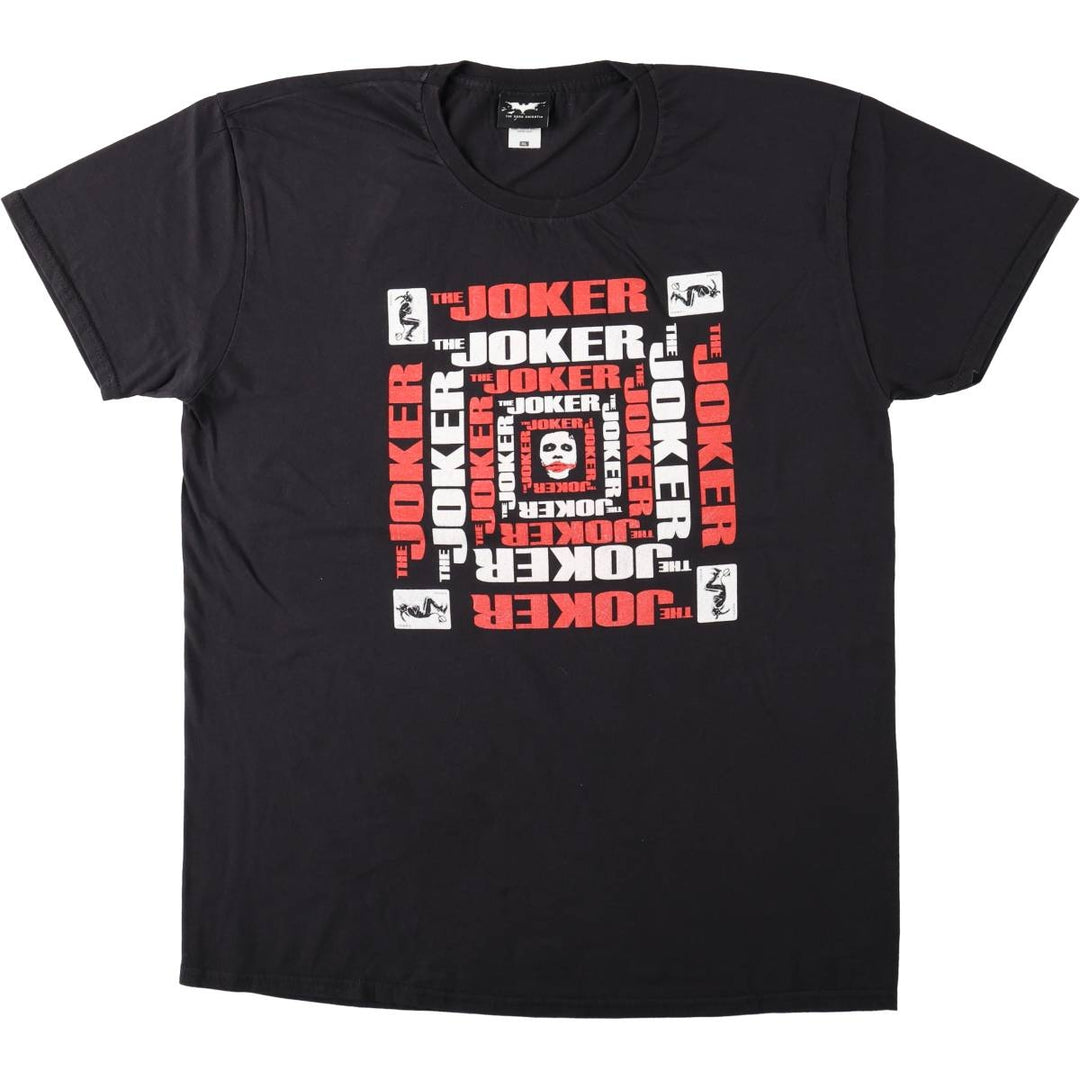 THE DARK KNIGHT Joker Movie T-Shirt (Men's XL equivalent) cotton black type Vintage Second Hand