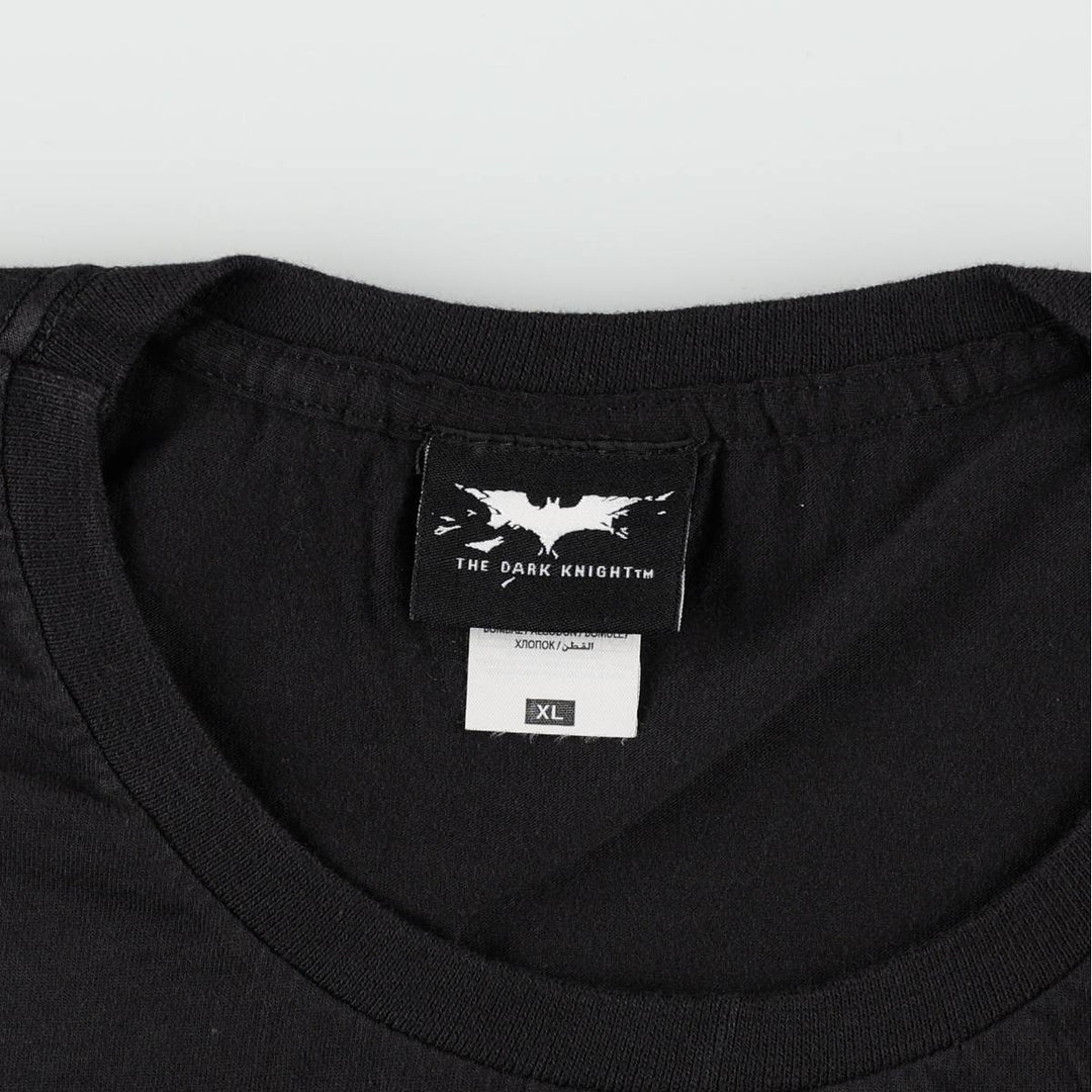THE DARK KNIGHT Joker Movie T-Shirt (Men's XL equivalent) cotton black type Vintage Second Hand