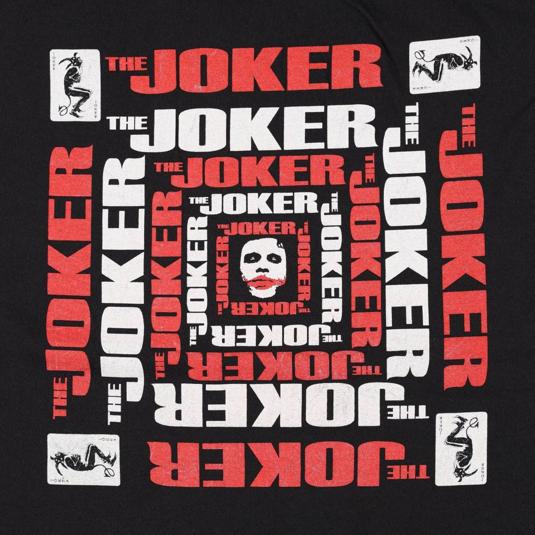 THE DARK KNIGHT Joker Movie T-Shirt (Men's XL equivalent) cotton black type Vintage Second Hand