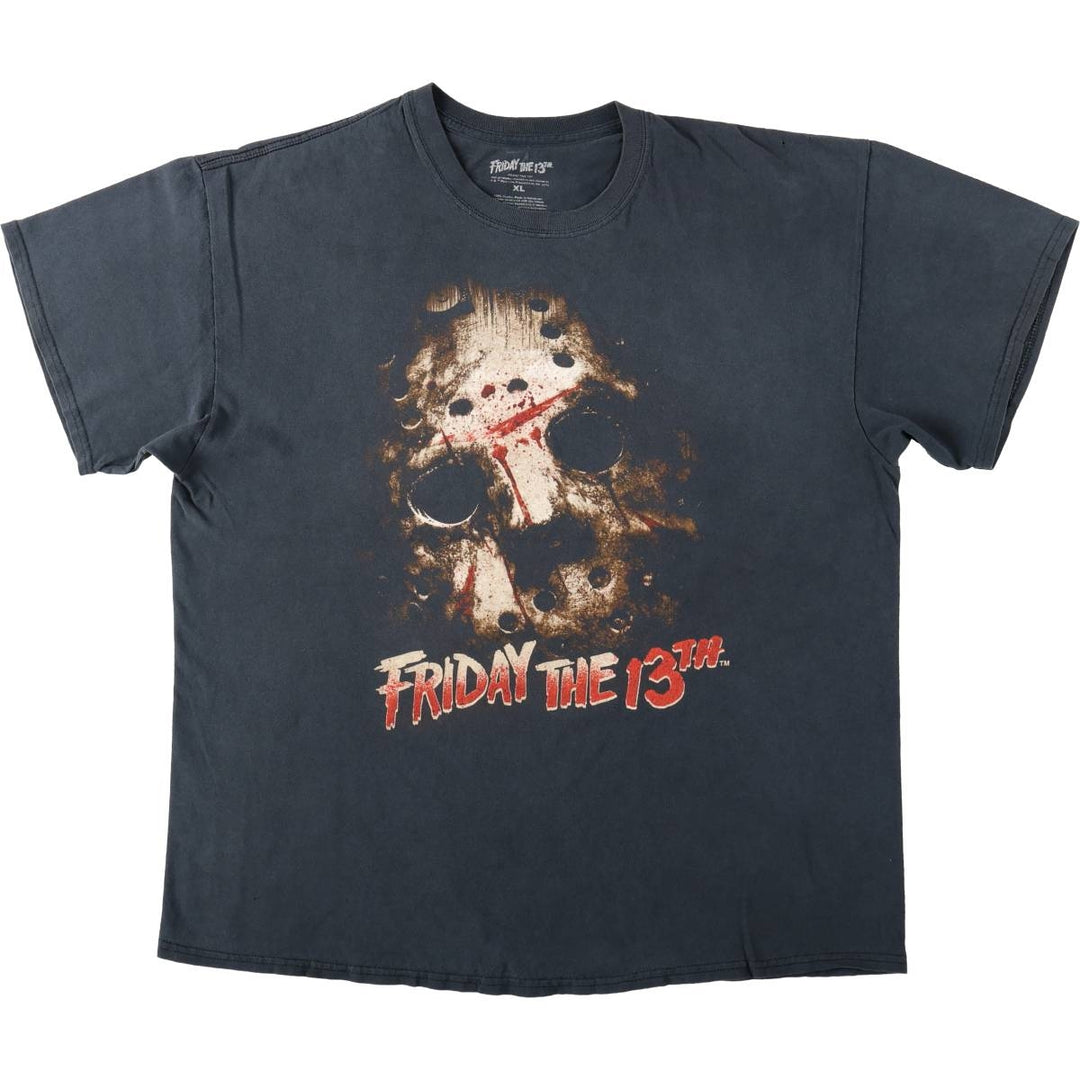 FRIDAY THE 13TH Movie T-shirt (Men's XL equivalent) cotton black type Vintage Second Hand