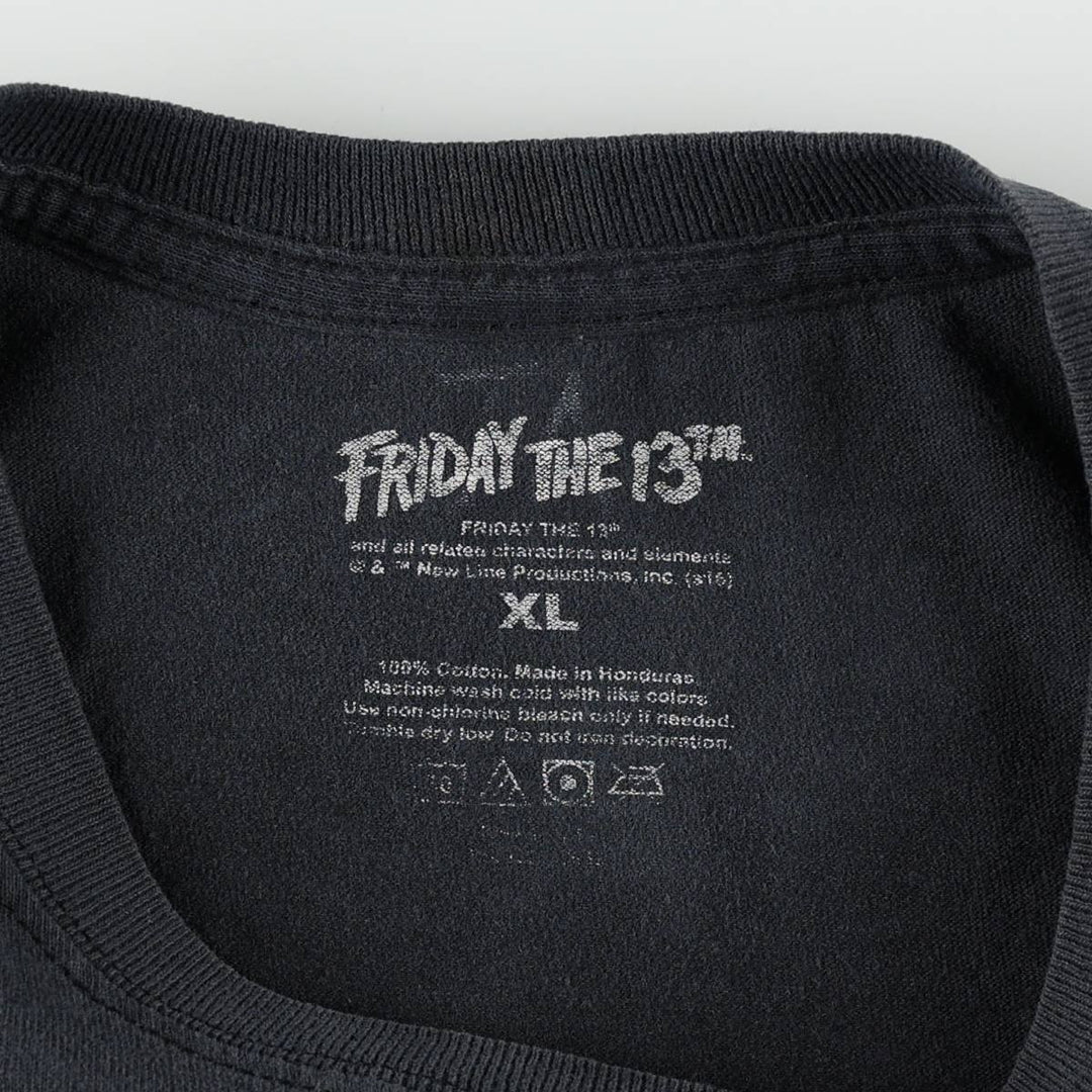 FRIDAY THE 13TH Movie T-shirt (Men's XL equivalent) cotton black type Vintage Second Hand