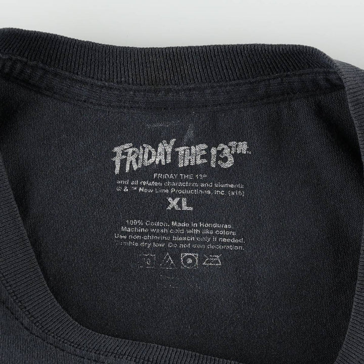 FRIDAY THE 13TH Movie T-shirt (Men's XL equivalent) cotton black type Vintage Second Hand