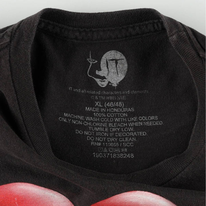 IT Movie T-shirt Men's XL size cotton black type Vintage Second Hand