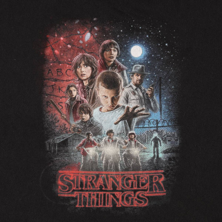 STRANGER THINGS Stranger Things Movie T-shirt Men's XL size cotton black type Vintage Second Hand