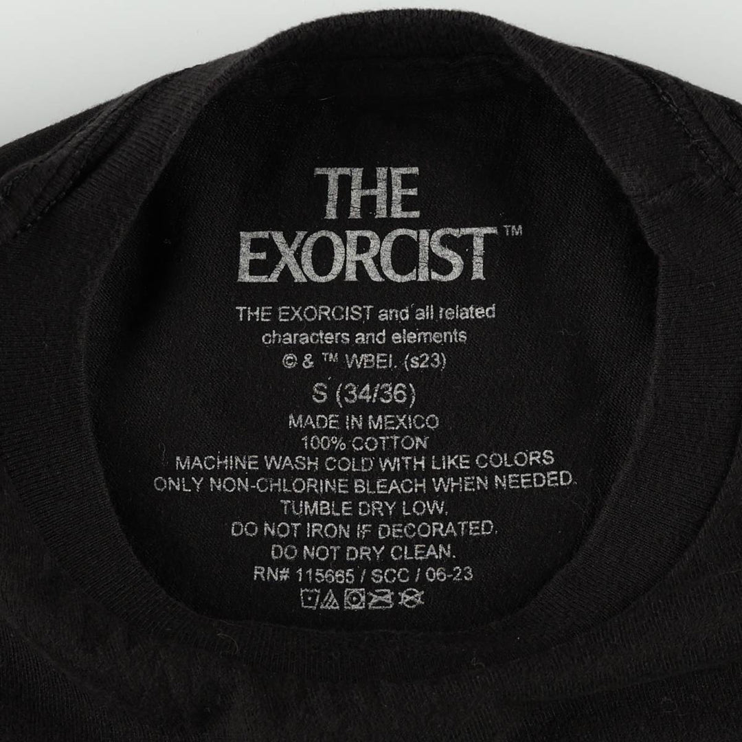 THE EXORCIST Movie T-shirt for men (S size) cotton black type Vintage Second Hand