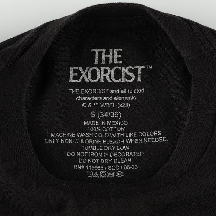 THE EXORCIST Movie T-shirt for men (S size) cotton black type Vintage Second Hand