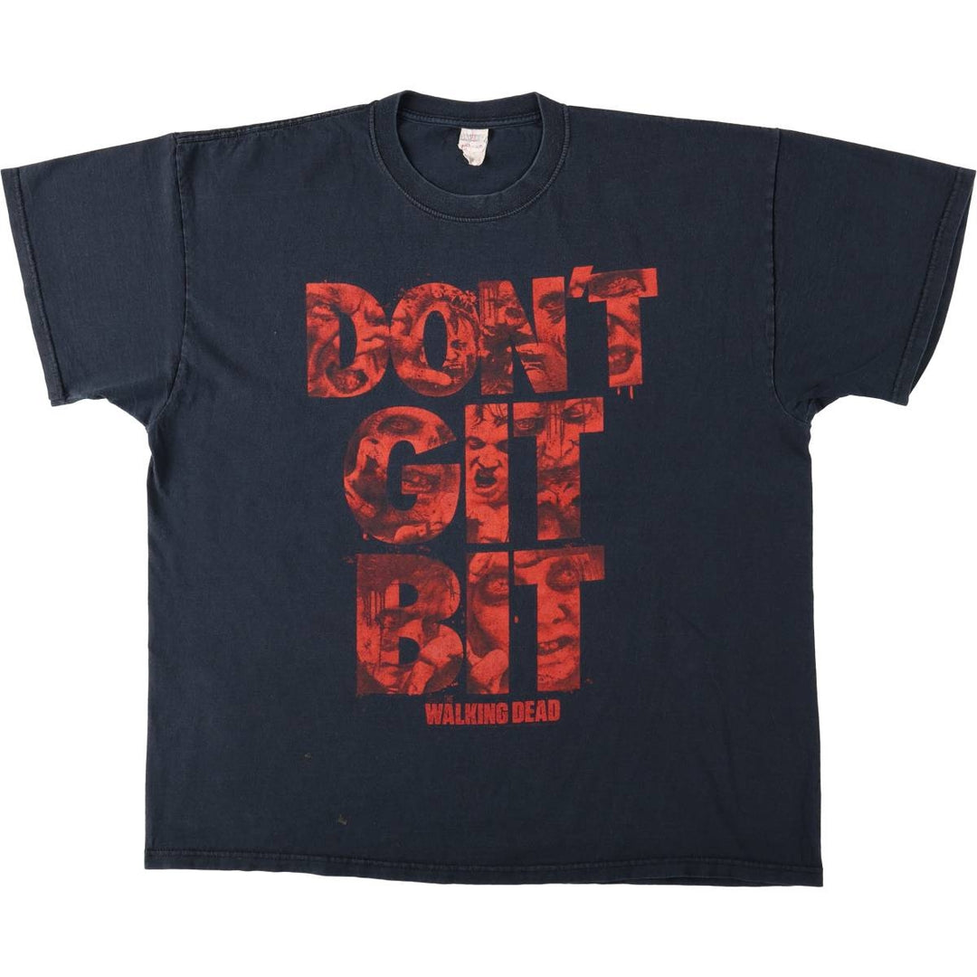 Jerzees THE WALKING DEAD Movie T-shirt for men, equivalent to XXL cotton black type Vintage Second Hand