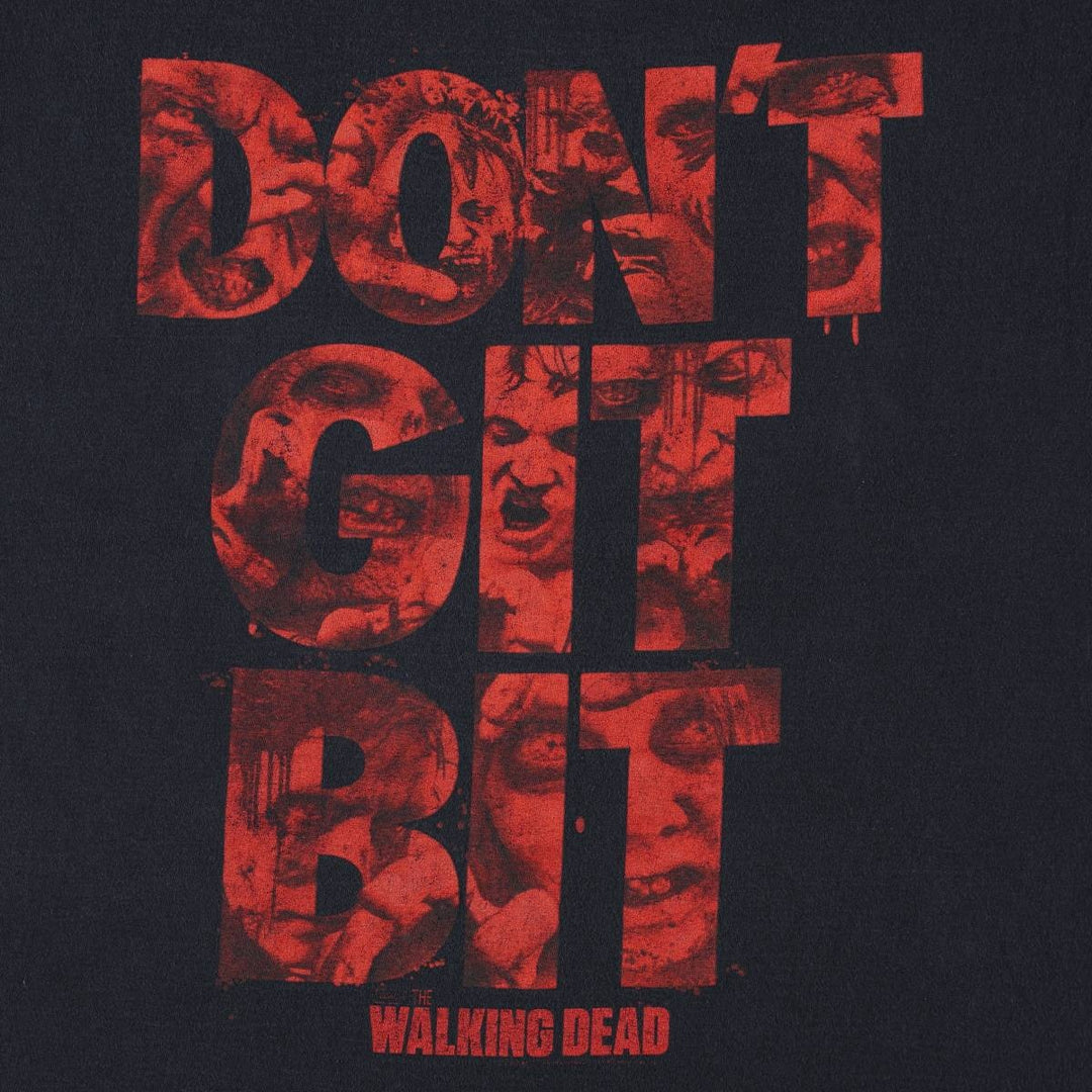 Jerzees THE WALKING DEAD Movie T-shirt for men, equivalent to XXL cotton black type Vintage Second Hand