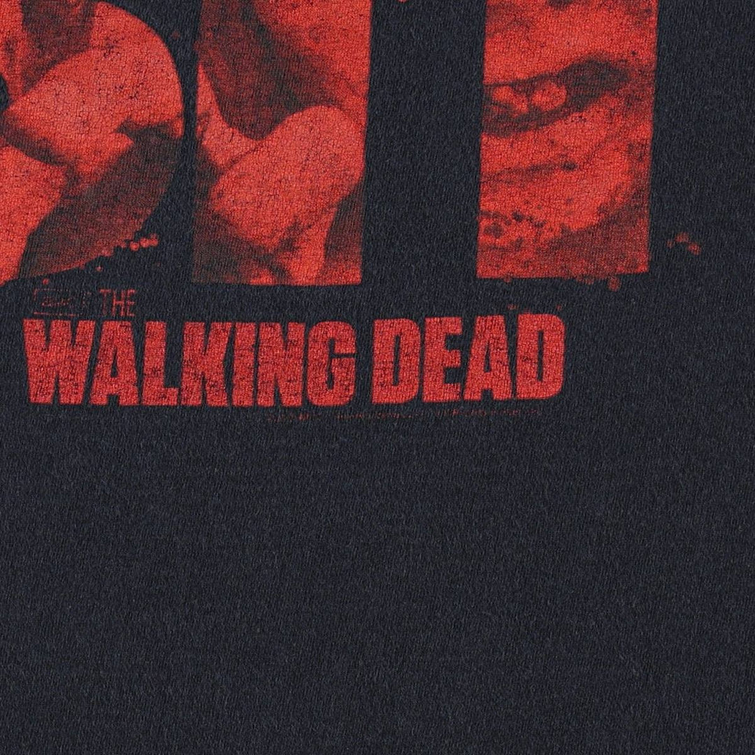 Jerzees THE WALKING DEAD Movie T-shirt for men, equivalent to XXL cotton black type Vintage Second Hand