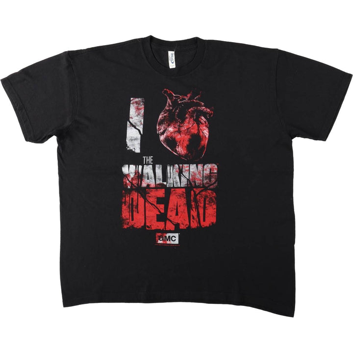 Whale THE WALKING DEAD Movie T-Shirt (Men's XL equivalent) cotton black type Vintage Second Hand