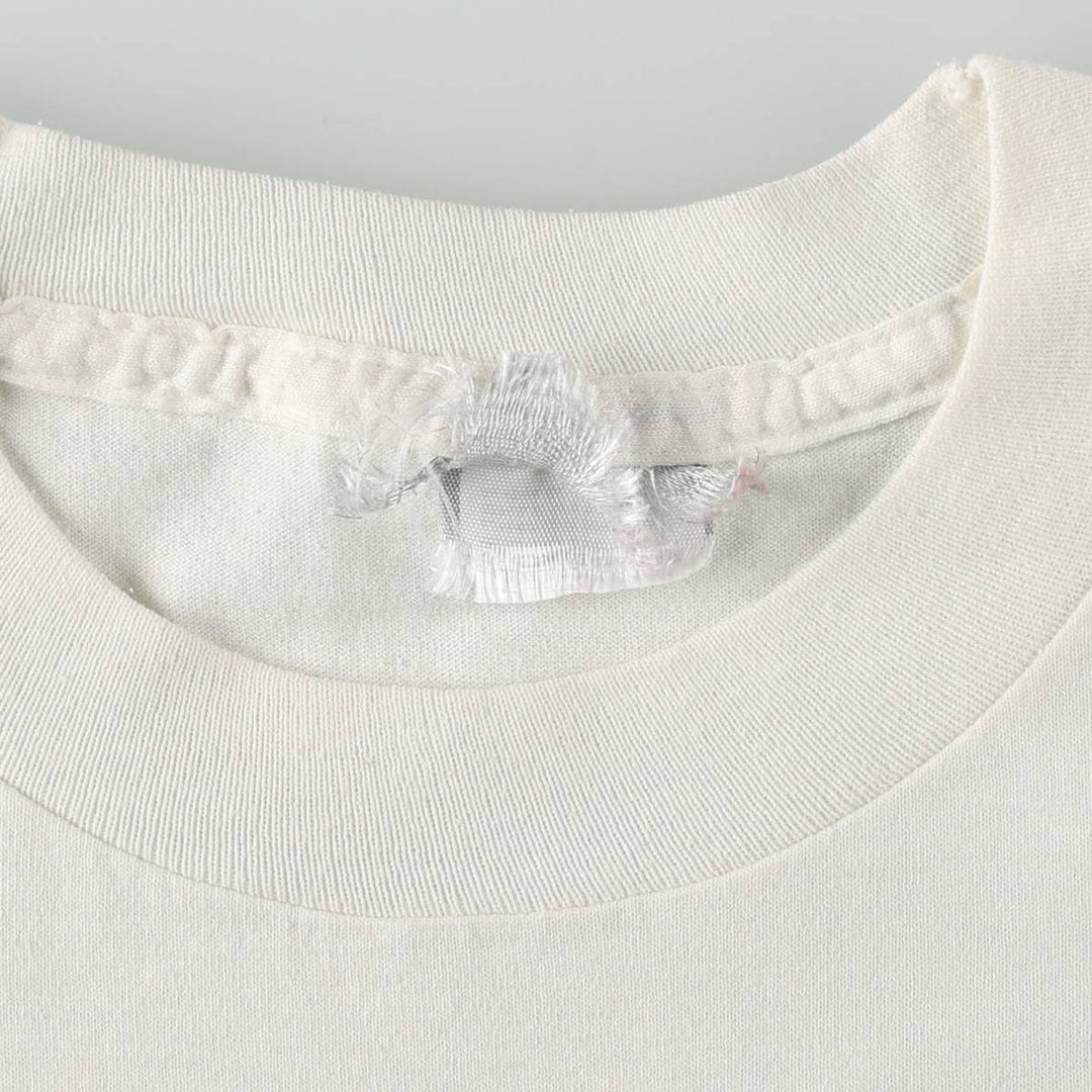Cat Pattern Animal T-Shirt, Men's Size L (Equivalent), Vintage unclear white type Vintage Second Hand