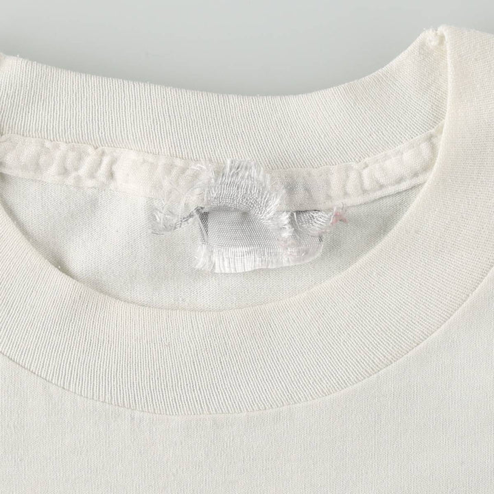 Cat Pattern Animal T-Shirt, Men's Size L (Equivalent), Vintage unclear white type Vintage Second Hand
