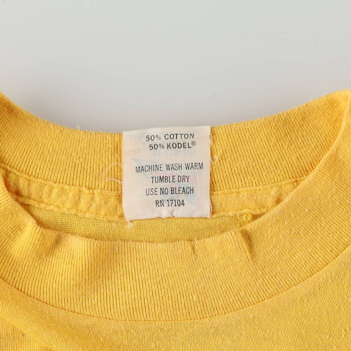 80'S BANTAM ROTTWEILER Rottweiler Dog Print Animal T-Shirt, Made in USA, Men's Size M (Equivalent), Vintage cotton yellow type Vintage Second Hand
