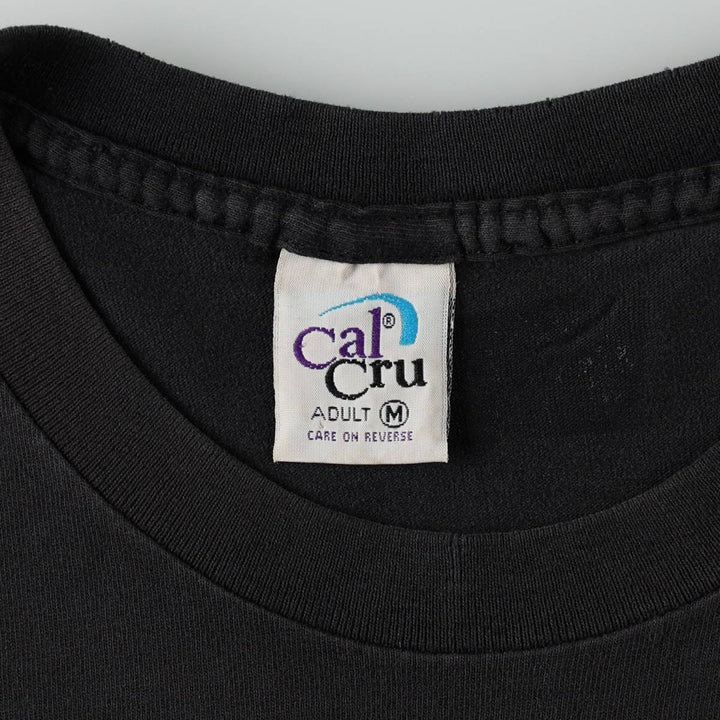 80s-90'S CAL CRU Animal T-shirt, Made in USA, Men's Size M (approx.), Vintage cotton black type Vintage Second Hand