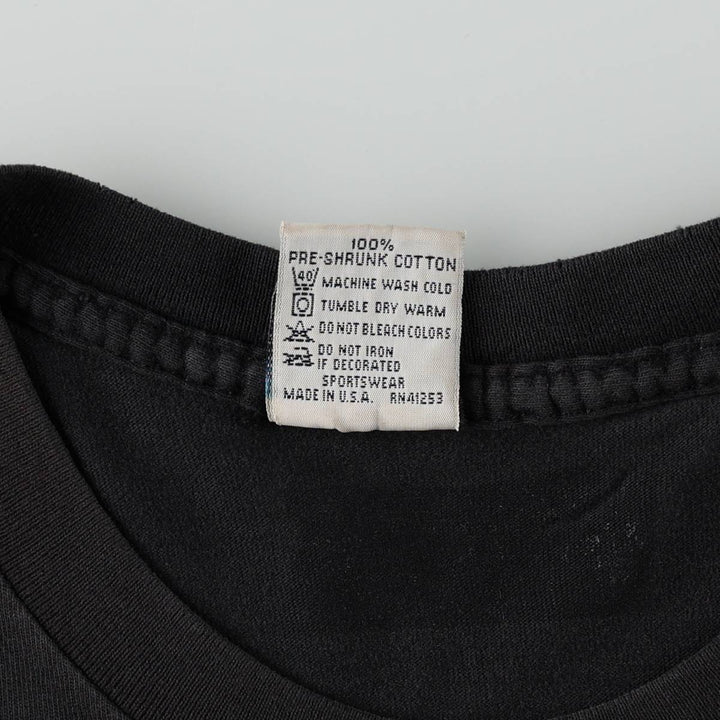 80s-90'S CAL CRU Animal T-shirt, Made in USA, Men's Size M (approx.), Vintage cotton black type Vintage Second Hand