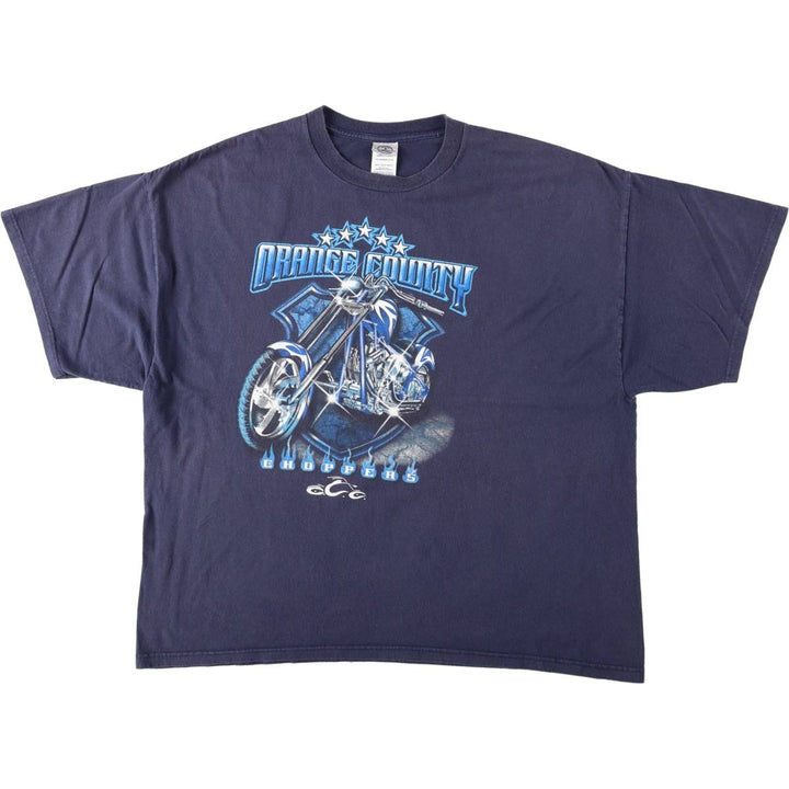 Delta Orange County Choppers Motorcycle T-Shirt, Men's XXL (approx.) cotton navy blue type Vintage Second Hand