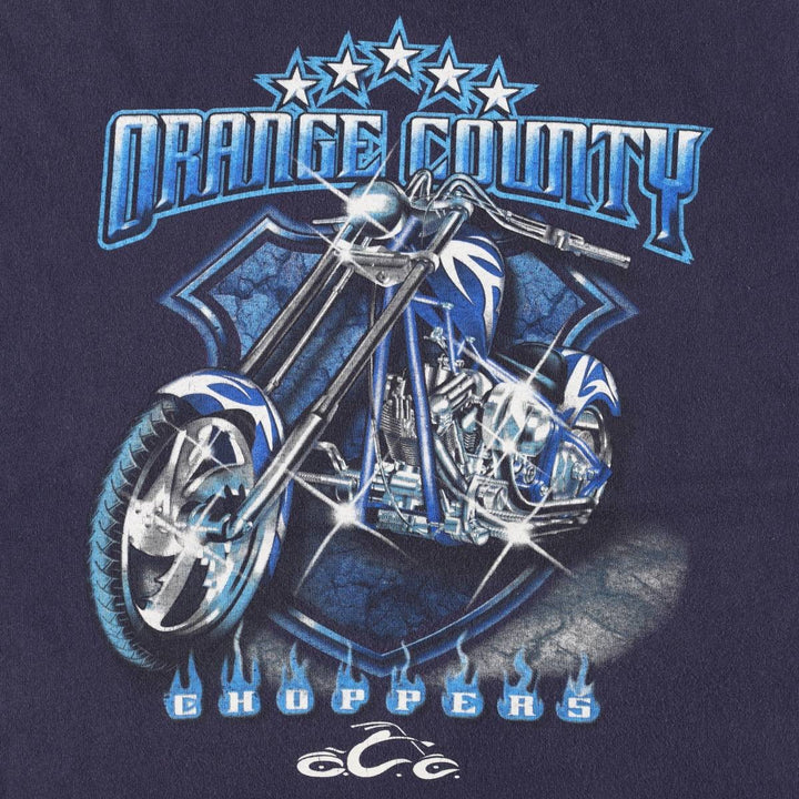 Delta Orange County Choppers Motorcycle T-Shirt, Men's XXL (approx.) cotton navy blue type Vintage Second Hand