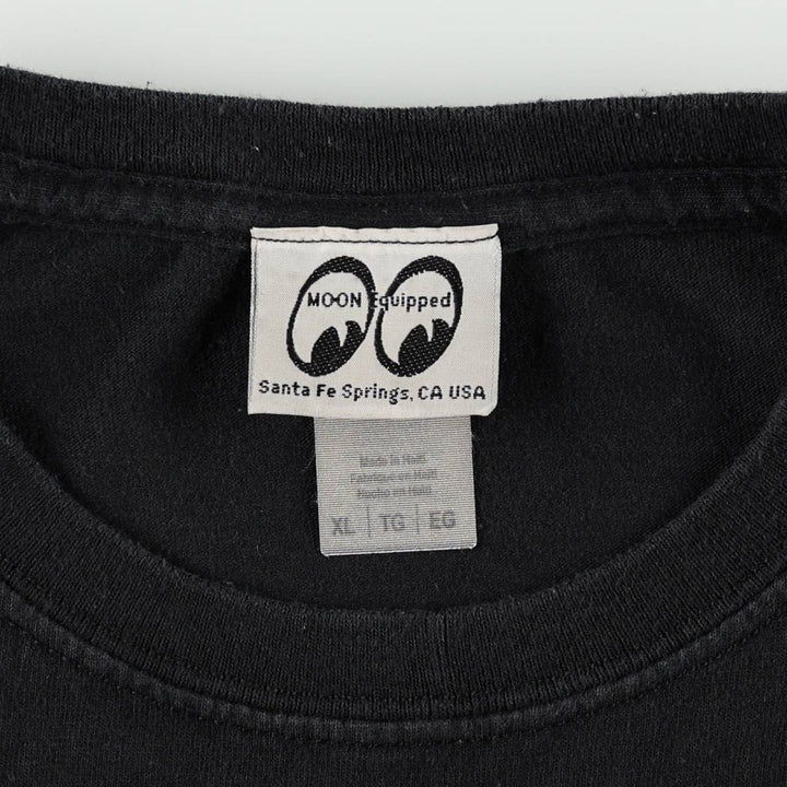 MOONEYES Tribal Motorcycle Bike T-Shirt, Men's Size XL (approx.) cotton black type Vintage Second Hand