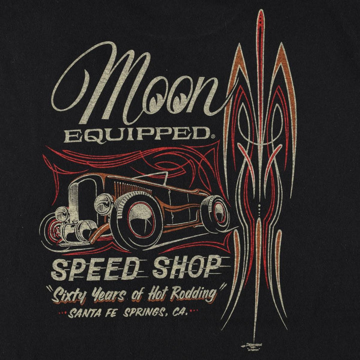 MOONEYES Tribal Motorcycle Bike T-Shirt, Men's Size XL (approx.) cotton black type Vintage Second Hand