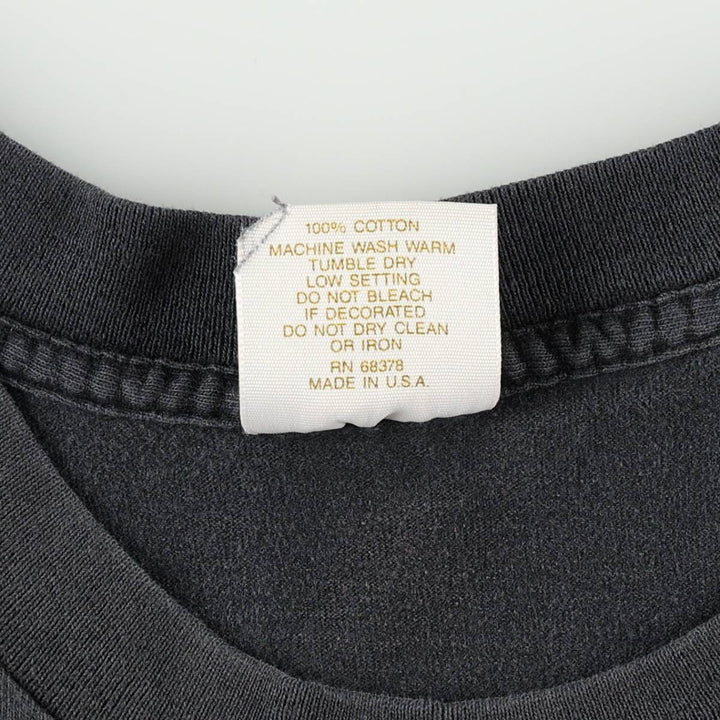 90'S Tennessee River Motorcycle T-Shirt, Made in USA, Men's XL equivalent, Vintage cotton black type Vintage Second Hand