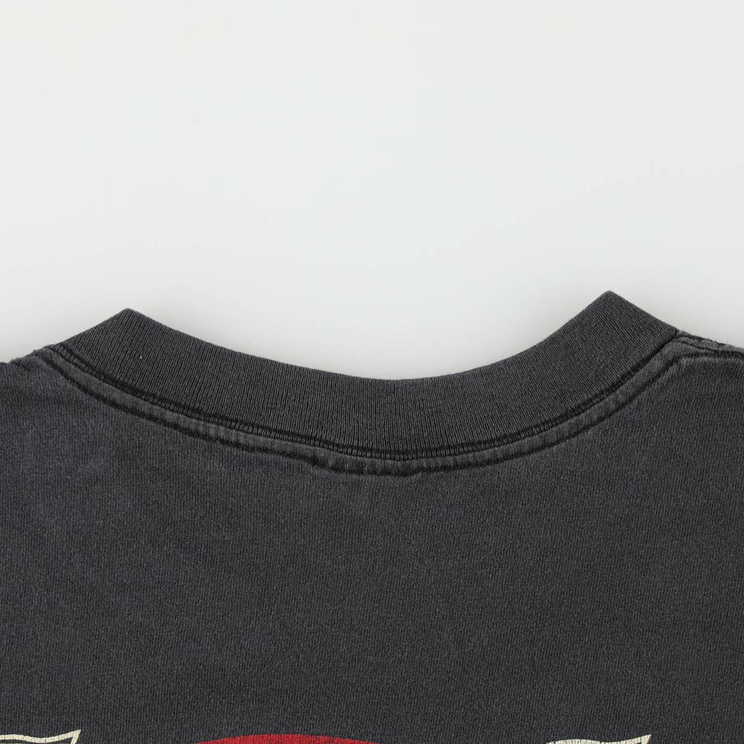 90'S Tennessee River Motorcycle T-Shirt, Made in USA, Men's XL equivalent, Vintage cotton black type Vintage Second Hand